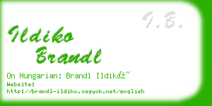 ildiko brandl business card